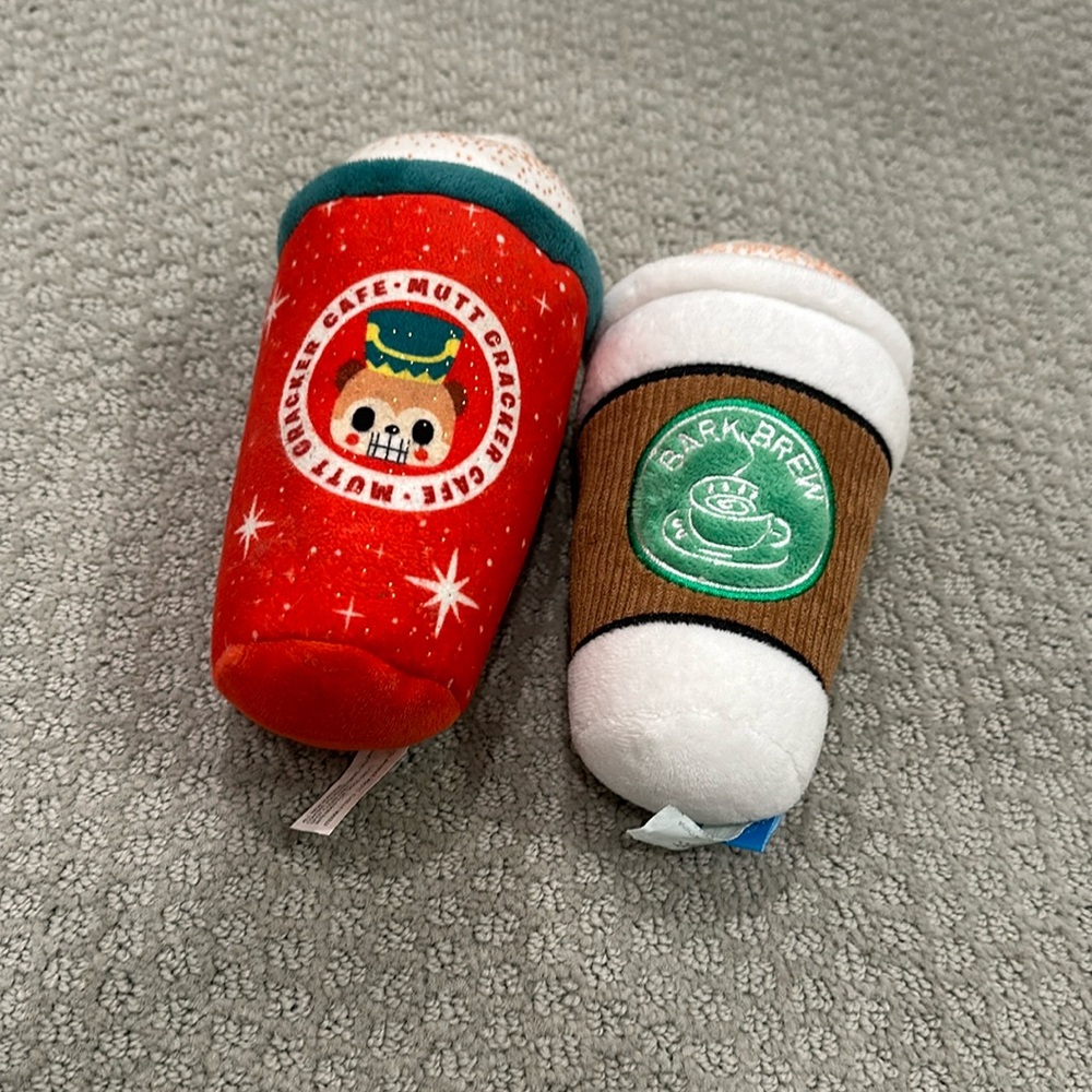 Bark Brew and Mutt Cracker Cafe Dog Toys